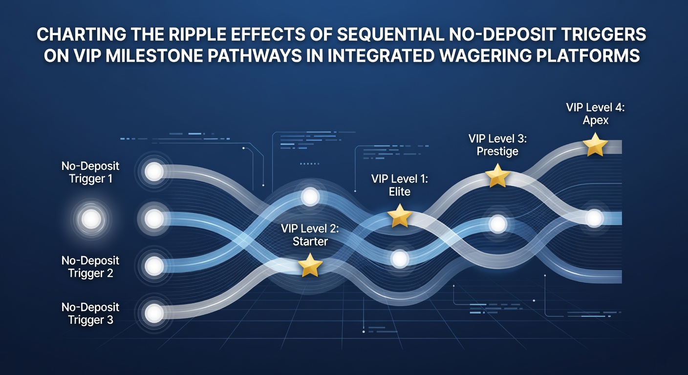 Overview of no-deposit bonus triggers flowing into VIP milestone tracking on a digital wagering dashboard