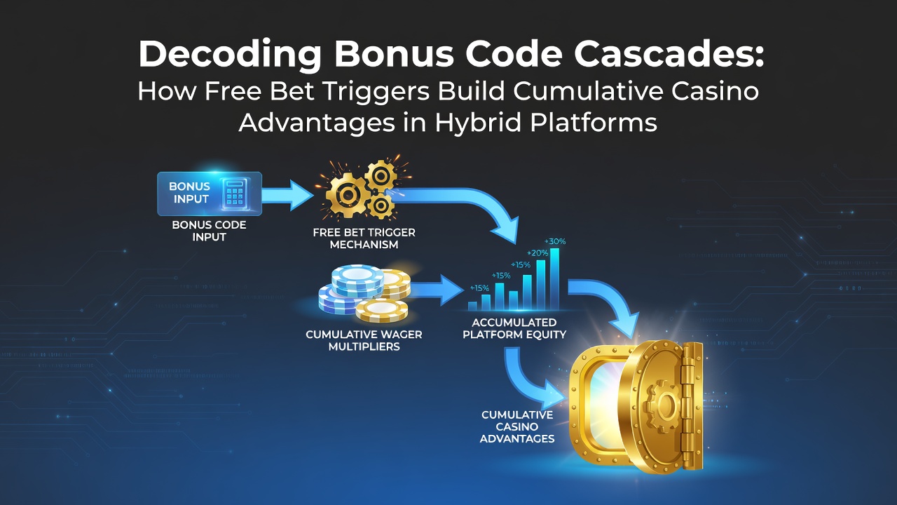 Illustration of bonus code cascades flowing through hybrid betting and casino platforms