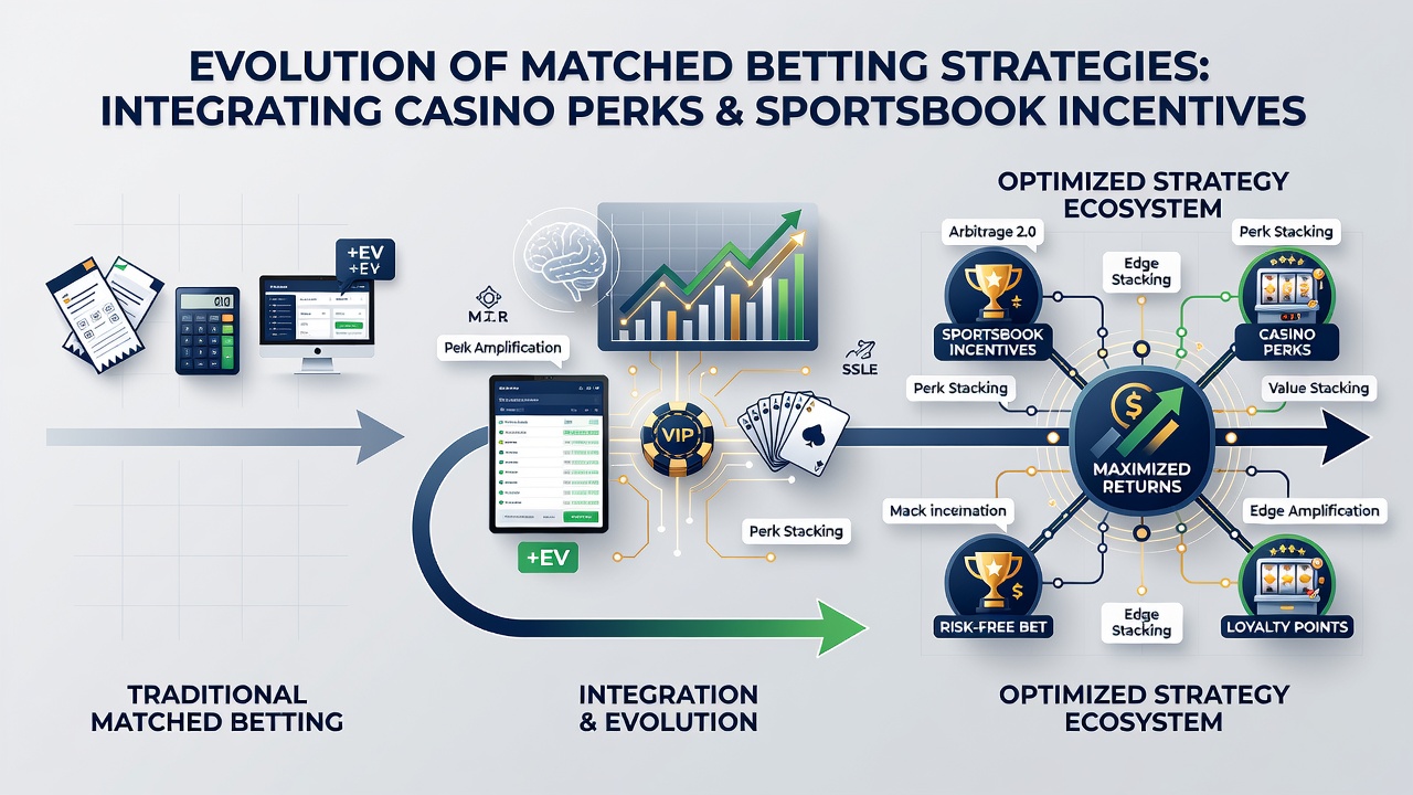 Diagram showing progression from reload bonuses to VIP milestones across integrated wagering platforms