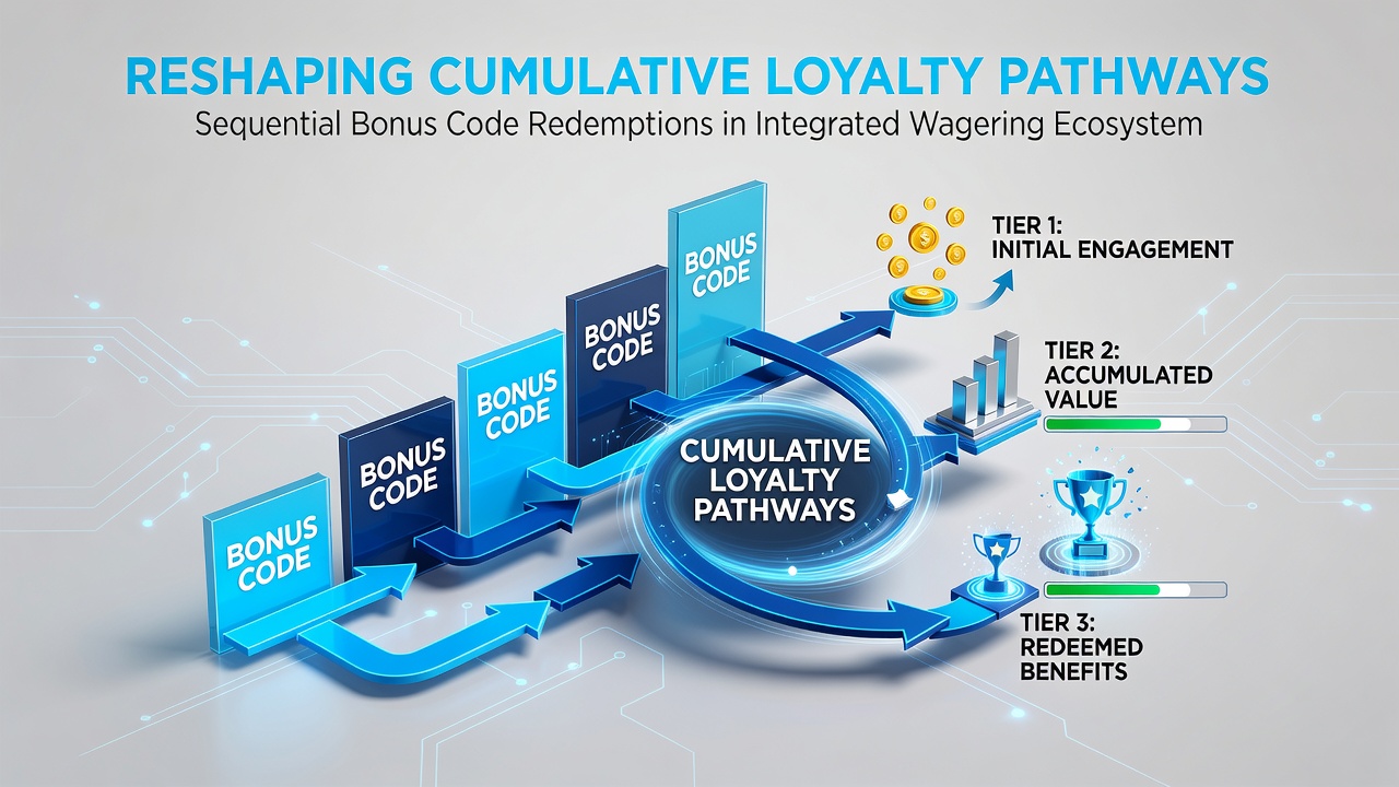 Flowchart illustrating loyalty point accumulation through chained bonus redemptions across sportsbook and casino sections