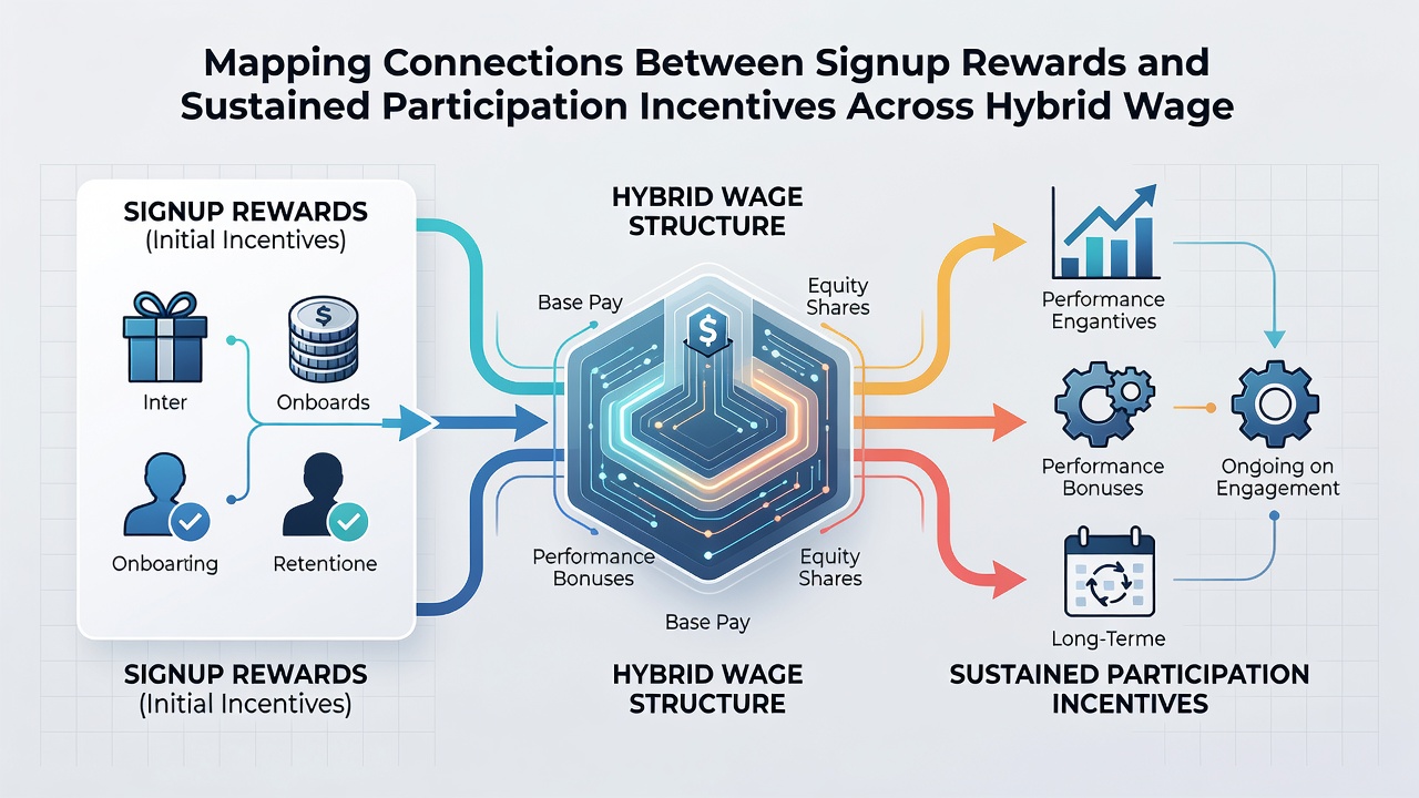Flowchart showing progression from welcome bonuses through VIP tiers on integrated wagering platforms