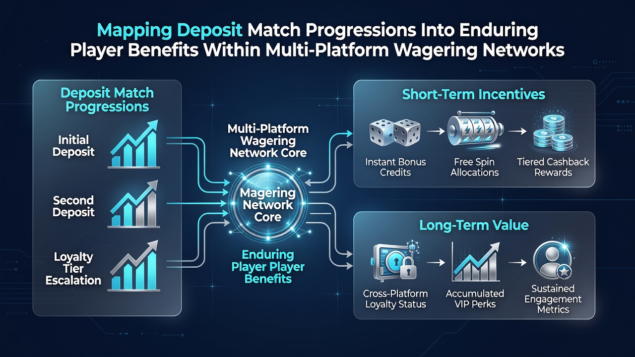 Illustration of loyalty tier progression and benefit accumulation in integrated wagering systems