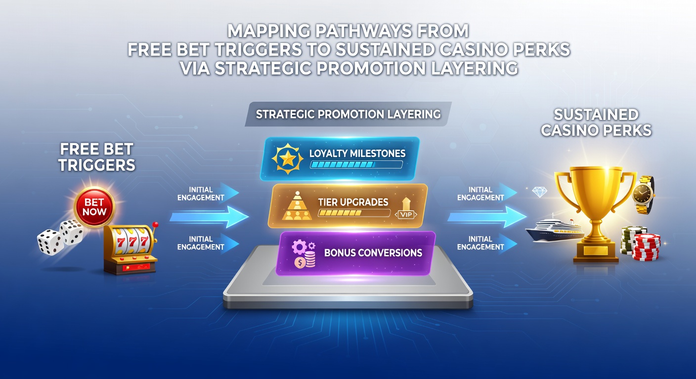 Illustration of layered bonus structures connecting free bets to VIP milestone achievements